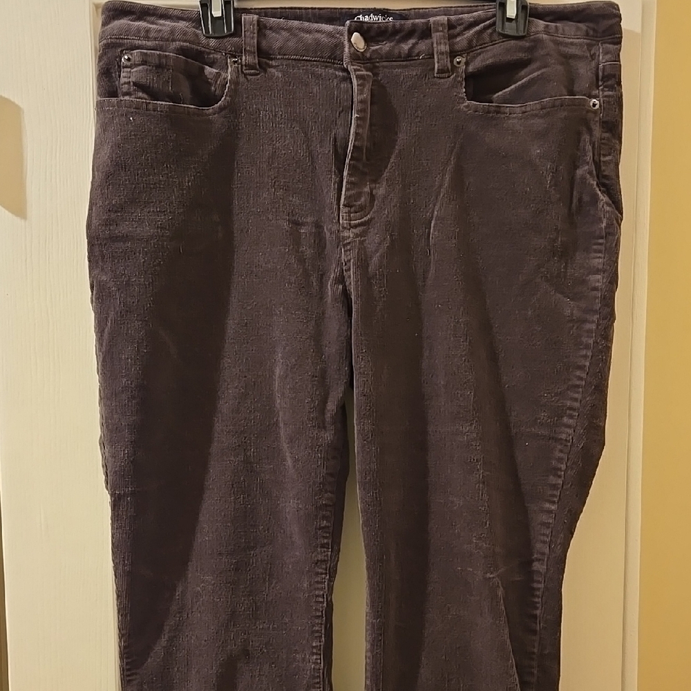 Chico's Corduroy Pants in Dark Brown